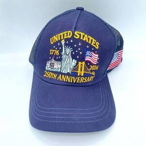 United States Of America USA 250th Anniversary Baseball Hat Liberty Embroidered